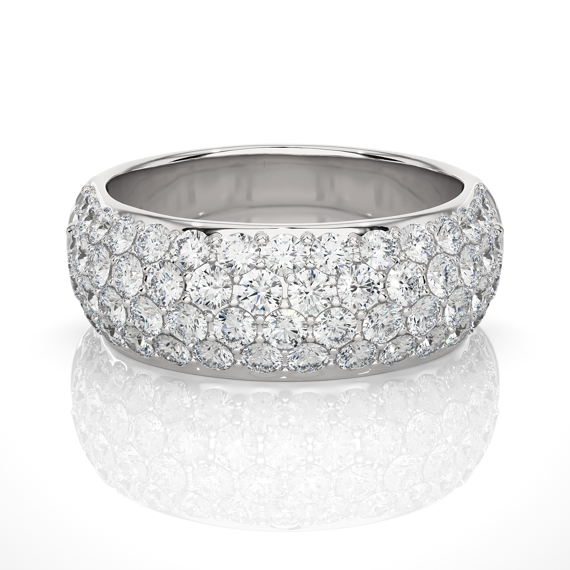 1.87 Carat H Color VS1 Clarity Diamond Studded Natural Diamond Ring.